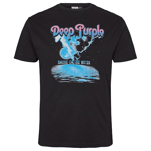 North 56°4 Official Licensed Deep Purple Slub Jersey T-Shirt Black